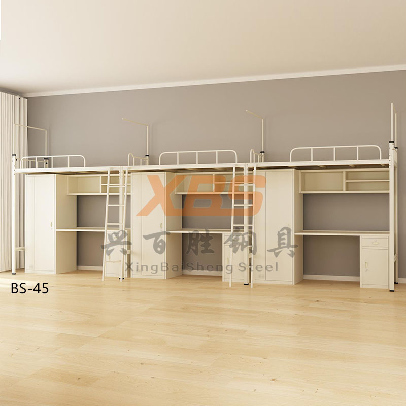 深圳新(xīn)款宿舍公(gōng)寓鐵床廠家,興百勝新(xīn)款公(gōng)寓鐵床 三連三人位公(gōng)寓床 顔色尺寸支持訂做